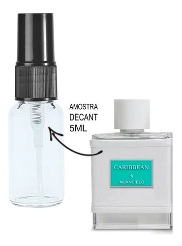 Imagem 2 de 4 de Decant 5ml - Perfume Caribbean - Nuancie Amostra Vidro Spray