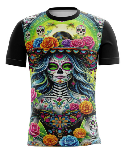 Camisa Catrina Dia Dos Mortos Cultura Mexicana 4