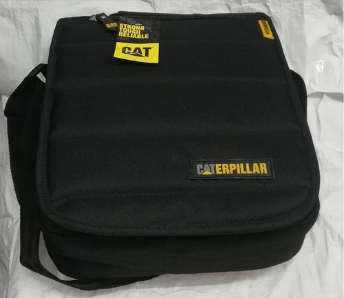Imagen 5 de 8 de Morral Caterpillar Porta Tablet iPad Hasta 12¨ Parche Negro