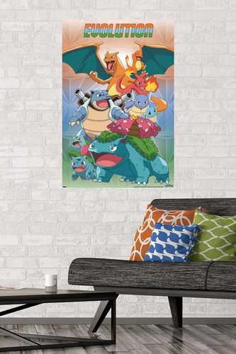 Trends International Pokémon - Póster De Pared Evolution Tri