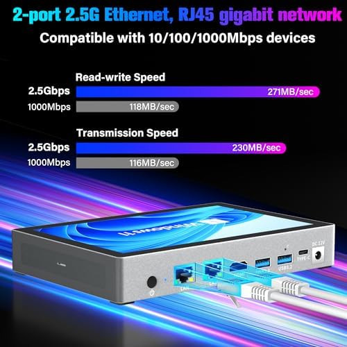 Heigaola Mini Pc 12th Gen N100 Win 11 Pro 7 Pantalla 16 Gb R