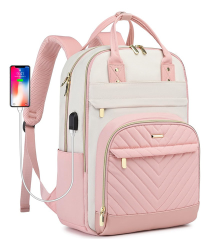 Bagswan Mochila Para Laptop Para Mujer, Rosado (3-pink), Moc