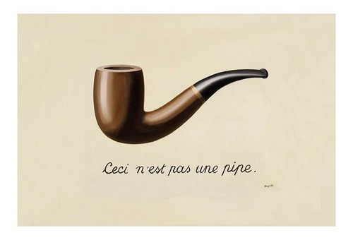 Cuadro Focu Deco Lienzo Canvas 20x30 Magritte - Pipa