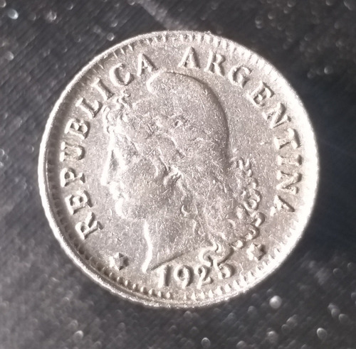 M55 Argentina Moneda 5 Centavos 1925 Cj# 156 Niquel Excel.