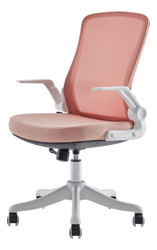 Silla Ejecutiva Ergonómica De Oficina Deli Escritorio 91106 Color Rosa Material Del Tapizado Malla Elástica