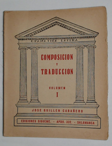 Composicion Y Traduccion Tomo 1 - Cabañero, Jose Guillen