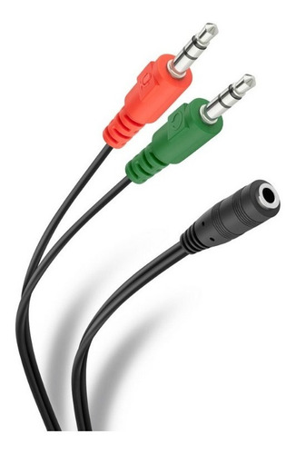 Cable Adaptador Convertidor Plug 3.5 Audio Y Micrófono 1 A 2