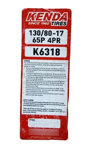 Caucho 130/80-17 K6318 Kenda