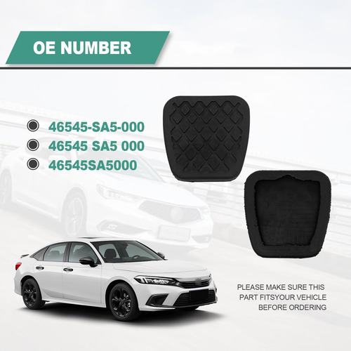 Almohadillas De Pedal De Freno Y Embrague Honda Civic Accord