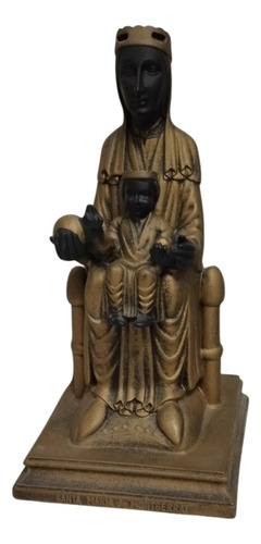 Imagen Religiosa Virgen De Montserrat Resina Mide 14 Cm Alto