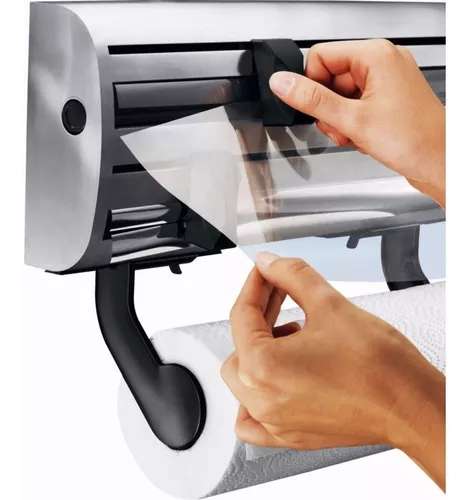 Dispenser Triple Porta Rollo Cocina Papel Film Aluminio