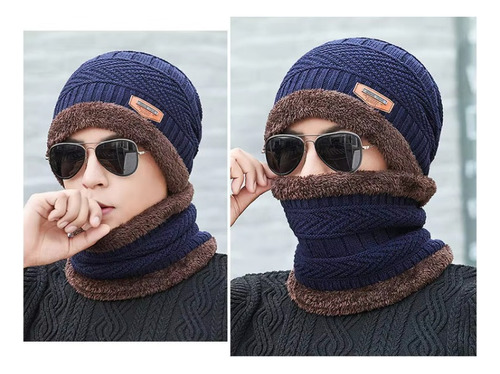 4 Set Gorro Y Cuello Invierno De Lana Con Interior Chiporro