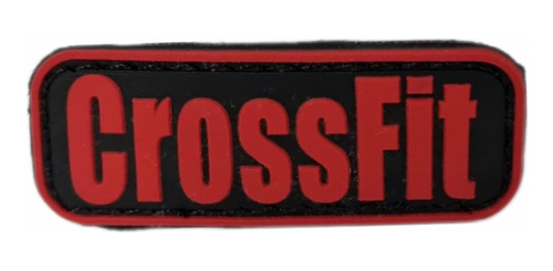 Parche Pvc Crossfit Rojo & Fitness Con Velcro 