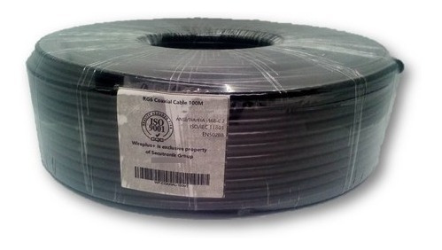 Cable Coaxial Rg6 Wireplus Exterior Negro 100 Mts 