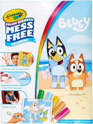 Crayola Bluey Set Para Colorear 18 Paginas 5 Marcadores