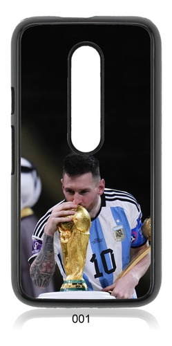 Funda Messi Campeon Mundial Compatible Moto G3 Argentina