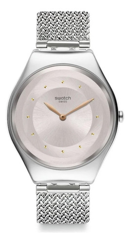 Reloj Swatch Mujer Skin Irony Skinsand Syxs117m Plateado