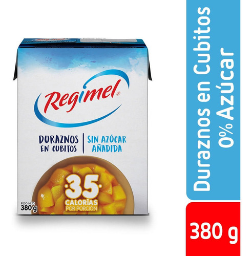 Duraznos Regimel En Cubitos Tetra 380 G