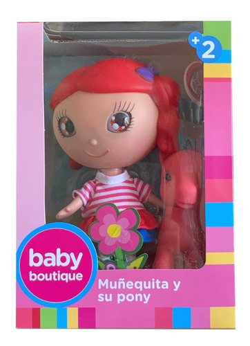 Muñeca Baby Boutique - Muñequita Y Su Pony (pelo Rojo)