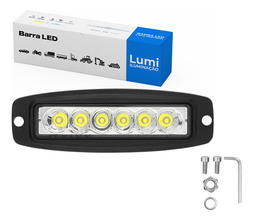 Lumi Farol Led 76 18w Cor Da Carcaça Preto Cor Da Luz Branco-frio 12v 24v Bivolt