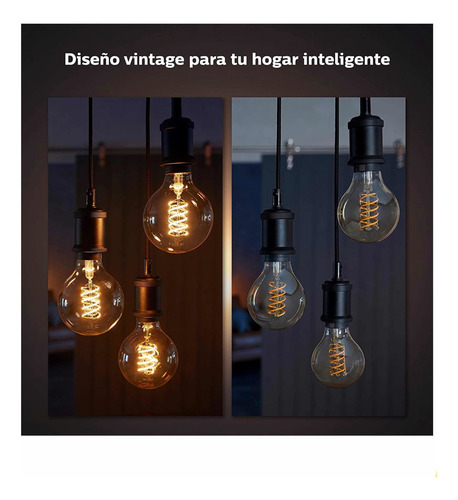 Imagen 7 de 9 de 2- Ampolletas Philips Hue Filamento Vintage Edison St64 Bt