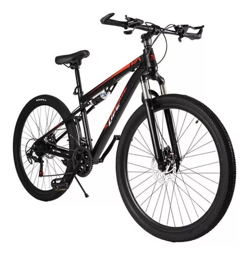 Bicicleta Montaña R29 21v Aluminio Shimano Doble Suspensión Color Rojo  Tamaño del cuadro L