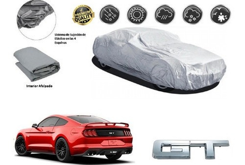 Funda Cubreauto Afelpada Premium Ford Mustang Gt V6 2015