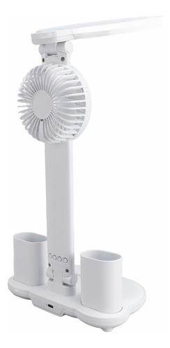 Ventilador Led De Escritorio, Portalápices, Plegable, Con At