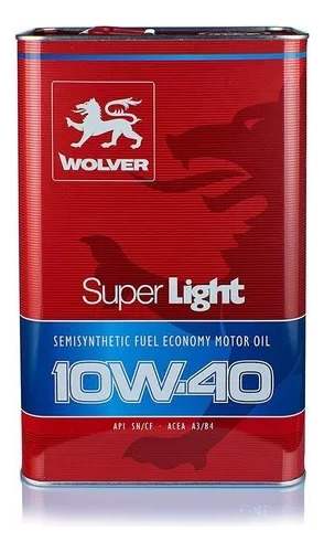 Wolver Superlight 10w40 X 5l 10w40 Semi Sintético
