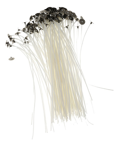 100 Mechas De Algodón Sin Núcleo De 20 Cm Para Hacer Velas C
