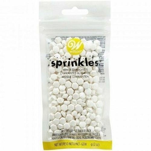 Sprinkles Diamates Blancos Perlados 28gr Wilton Reposteria
