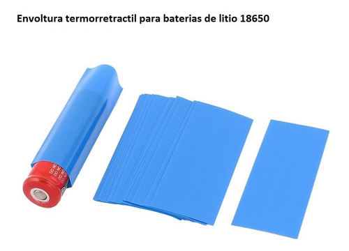 Imagen 3 de 9 de Kit X 12 Funda Termoencogible Para Baterias De Litio 18650
