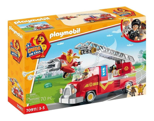 Figuras Playmobil Camion De Bomberos Duck On Call Febo