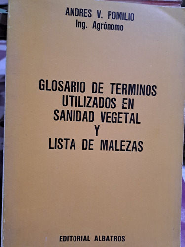 Glosario De Terminos Utilizados En Sanidad Vegetal Y Lista D