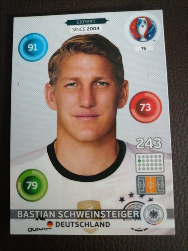 Carta Adrenalyn Euro 2016 - Bastian Schweinsteiger #76
