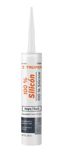 Silicone Truper Negro  Sil-100n