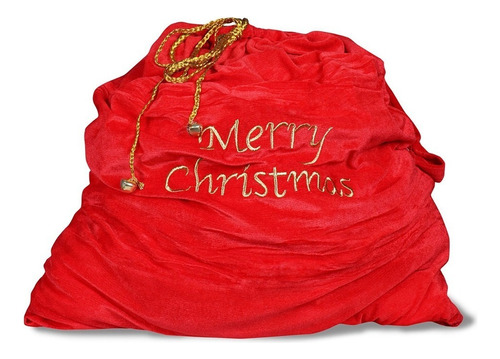 Velvet Drawstring Gift Bag For Santa Claus