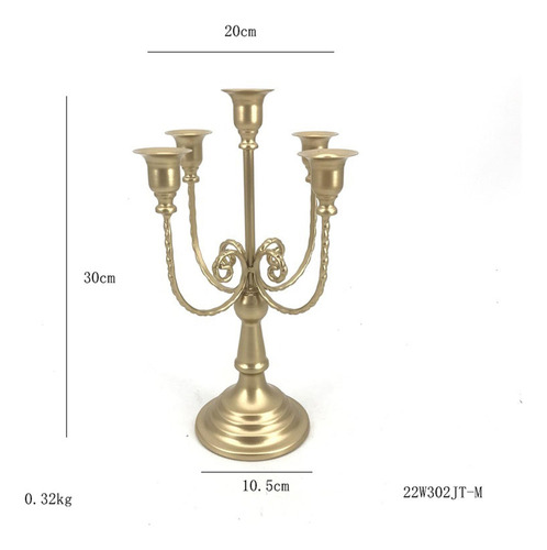 Portavelas Moderno Candelabro De Boda Sala Oro Oro Pequeña