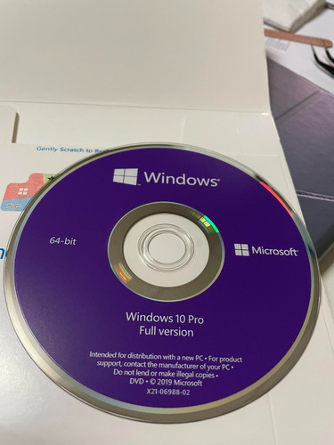 Licencia Para Windows 10 Pro Oem Fisico Con Dvd Instalador