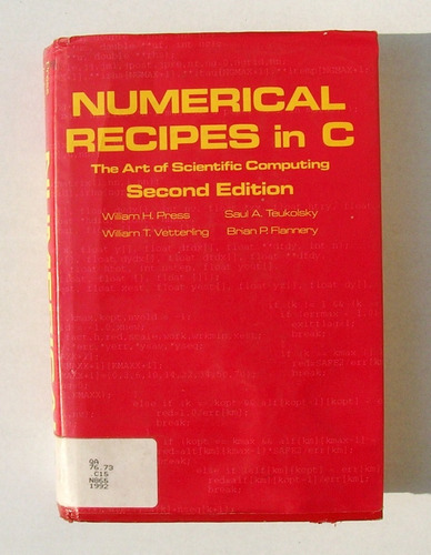 William H. Press Numerical Recipes In C Libro En Ingles 1994