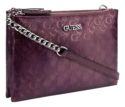 Cartera Guess Doble Color Vino
