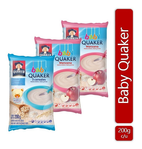 Cereal Infantil Baby Quaker X3 