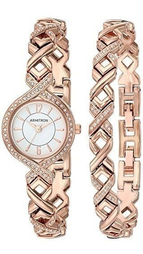 Conjunto De Reloj Y Pulsera Con Detalles De Cristal Swarovsk