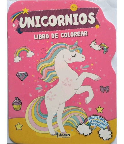 Libro Infantil De Colorear Y Stickers - Unicornios