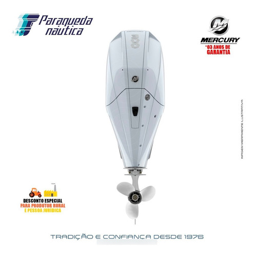 Imagem 5 de 11 de Motor De Popa Mercury 4 Tempos 300hp Cxl V8 Dts Branco