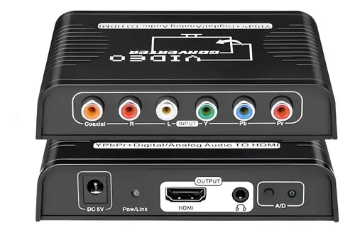 Conversor Adaptador Video Componente Rca Y Pb Pr Para Hdmi