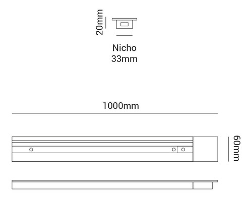 Trilho Eletrificado Embutir 3 Metro Preto Ou Branco Cor TRILHO BRANCO 110/220