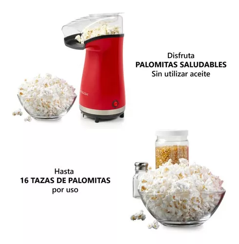 Máquina de palomitas Nostalgia OFP501 aire caliente roja 1080W