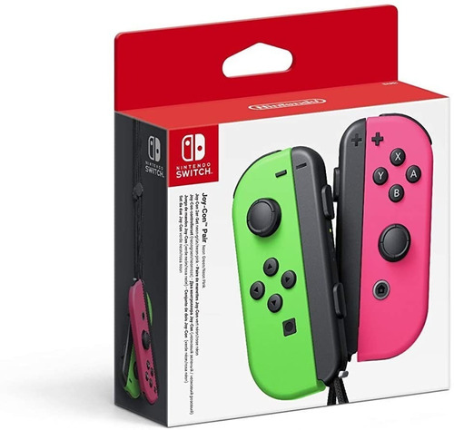Set De Control Joystick Inalámbrico Nintendo Switch Joy-con (l)/(r) Neón verde neón y rosa neón