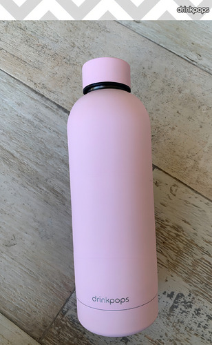 Botella termica Drinkpops Elegance acero inox doble capa premium color rosa de 500ml